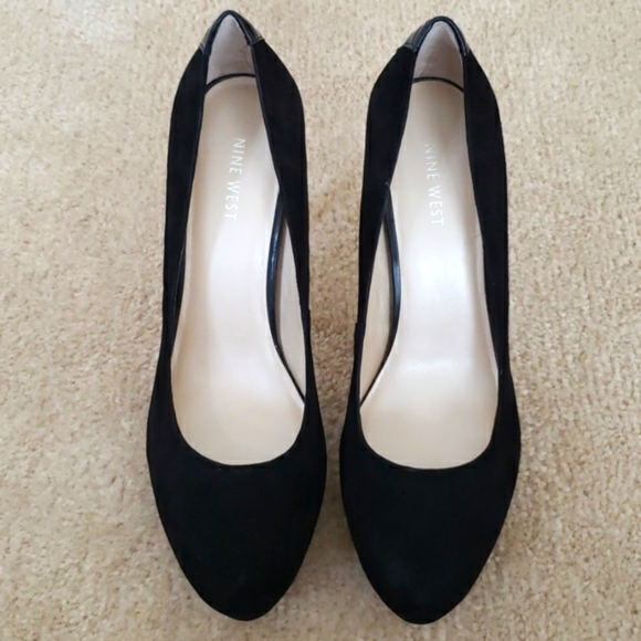 NEW! Nine West "Heartbeat" Black Suede Platform Pump (10) - Picture 7 of 7